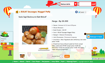 Sosis Sapi Bockwurst Ball BULAF Delivery Online Makanan Siap Saji Kue dan Oleh oleh Khas Yogyakarta PesanSaja.com bisnis online