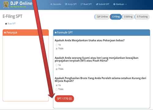 Ketahui Cara e-Filing Pajak SPT 1770 SS 5 - Finansialku