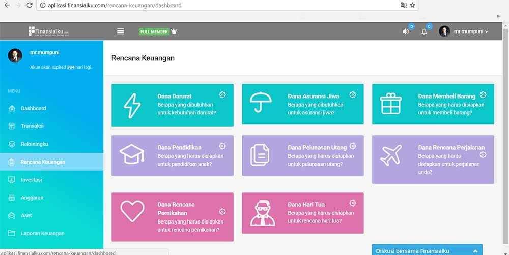 Setiap Orang 06 Merencankan Keuangan Aplikasi Ultimaprensa Versi Web