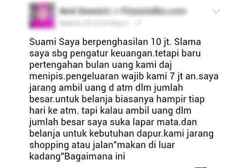 Konsultasi: Moms, Gaji Suami Besar tetapi Pertengahan Bulan Sudah Habis, Bagaimana Solusinya?