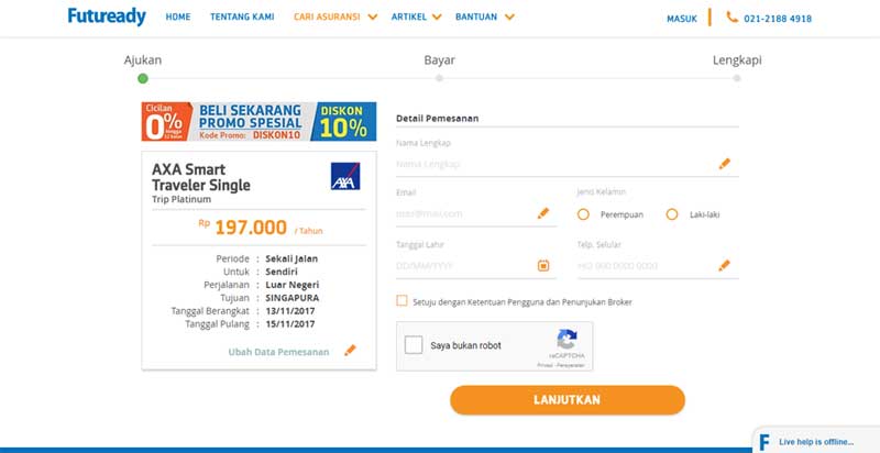 Bagaimana Cara Membeli Asuransi Perjalanan Online, Agar Perjalanan Lebih Aman 04 - Finansialku