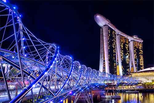 Tempat Wisata di Singapura 25 Helix Bridge - Finansialku