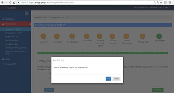 Cara Membuat NPWP Pribadi 13 - Finansialku