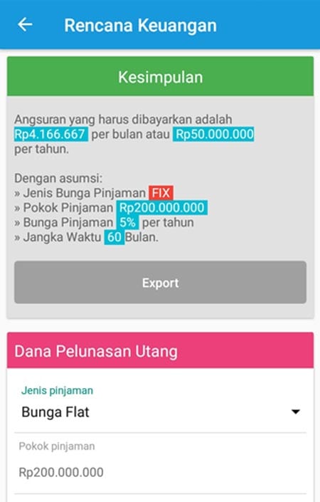 Aplikasi Ultimaprensa Dana Pelunasan Utang 2 Finansialku