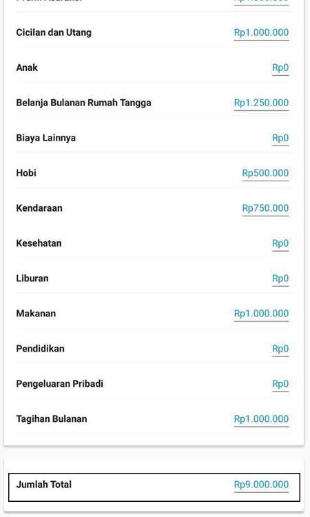Membuat Anggaran Aplikasi Ultimaprensa 3