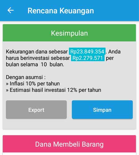 Mempersiapkan Dana Ibadah Umroh (Dana Beli Barang) Aplikasi Ultimaprensa 1