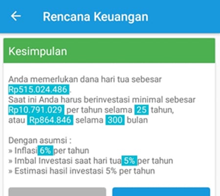 Rencana Keuangan Dana Hari Tua Aplikasi Ultimaprensa 2