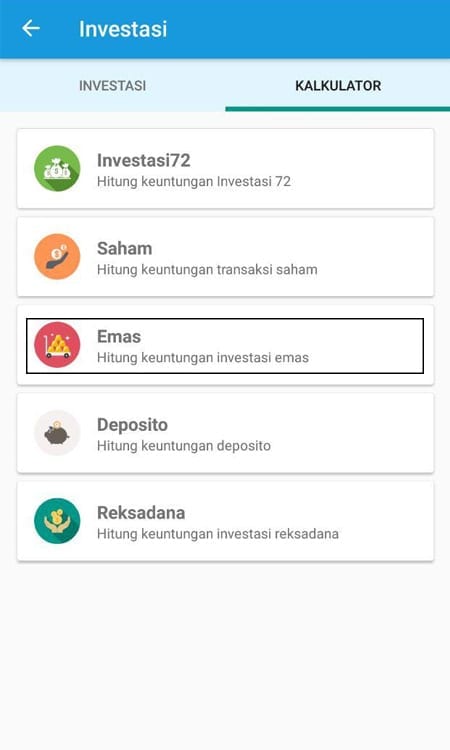 Simulasi Investasi Emas Aplikasi Ultimaprensa 1