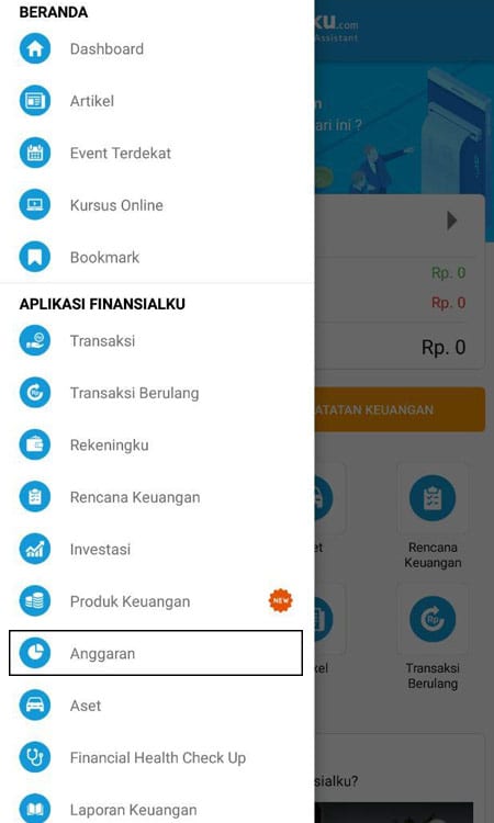 Anggaran Keuangan Aplikasi Finansialku