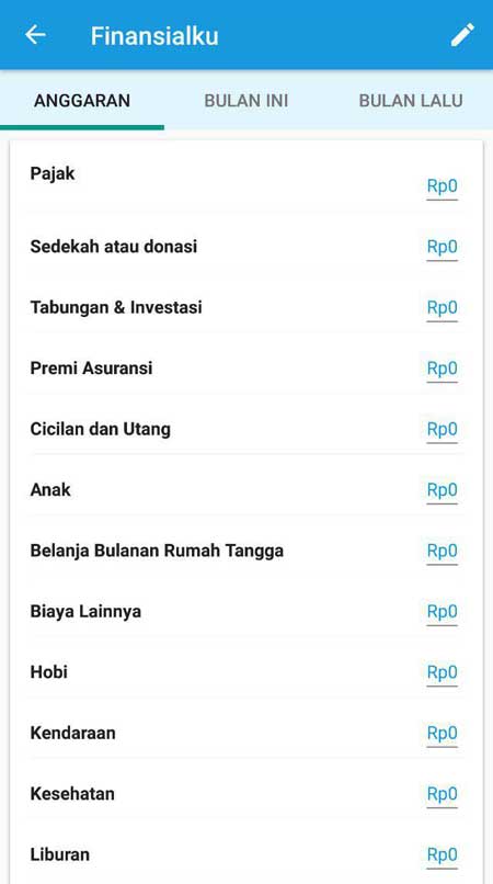 Pendapatan Meningkat Kebutuhan Meningkat 05 Tampilan Menu Anggaran