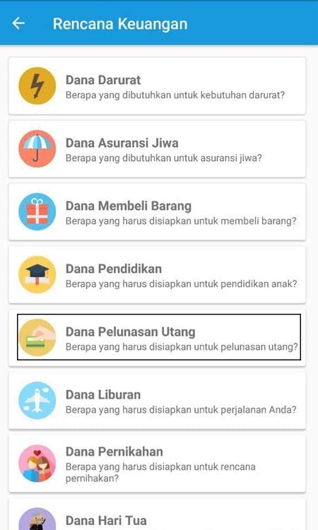Rencana Keuangan Dana Pelunasan Utang Aplikasi Ultimaprensa 2