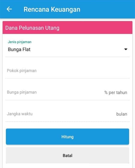 Rencana Keuangan Dana Pelunasan Utang Aplikasi Ultimaprensa 3