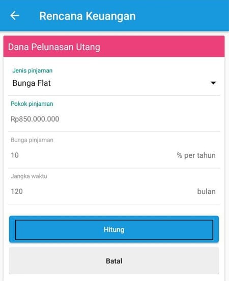 Rencana Keuangan Dana Pelunasan Utang Aplikasi Ultimaprensa 4