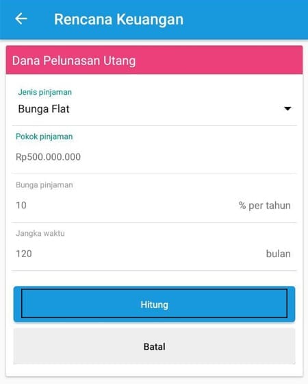 Rencana Keuangan Dana Pelunasan Utang Aplikasi Ultimaprensa 4