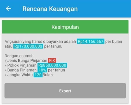 Rencana Keuangan Dana Pelunasan Utang Aplikasi Ultimaprensa 5