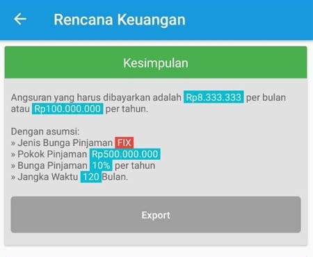 Rencana Keuangan Dana Pelunasan Utang Aplikasi Ultimaprensa 5