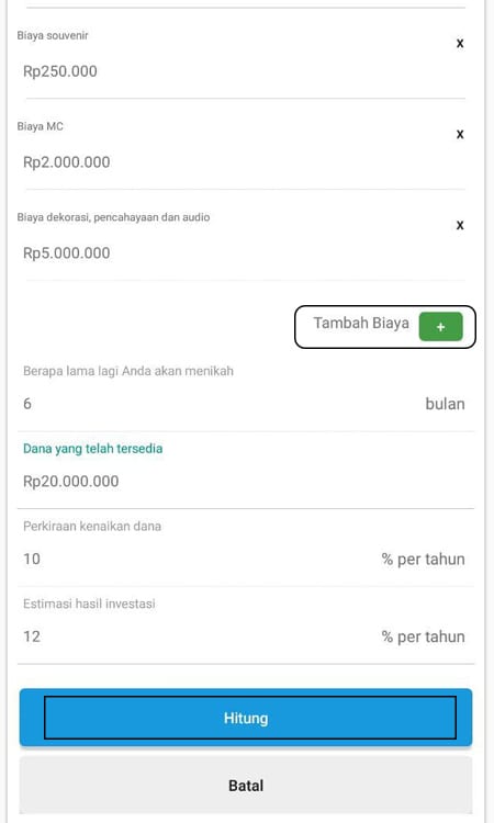Rencana Keuangan Dana Pernikahan Aplikasi Ultimaprensa 3