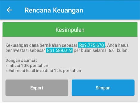 Rencana Keuangan Dana Pernikahan Aplikasi Ultimaprensa 4