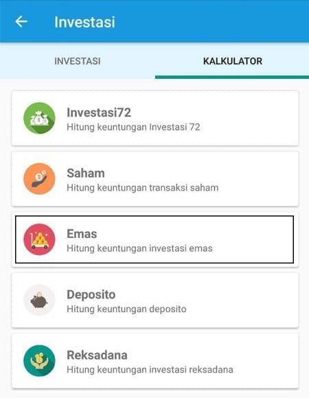 Simulasi Perhitungan Investasi Emas Aplikasi Finansialku