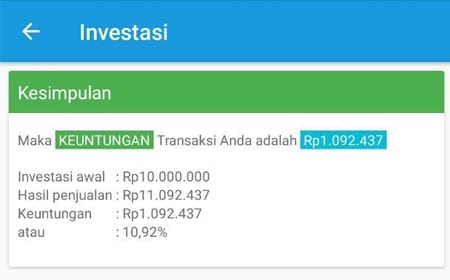 Simulasi Perhitungan Investasi Reksa Dana Aplikasi Ultimaprensa 3