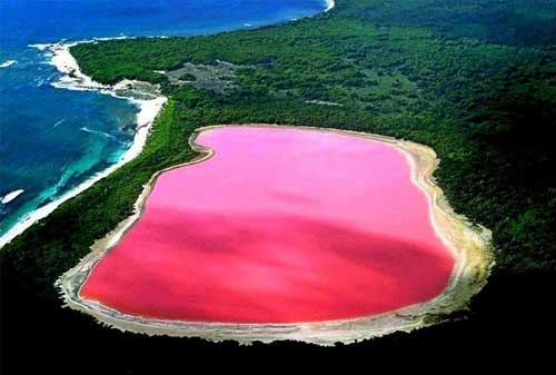 Keren, Bukan Editan! Ini 10+ Tempat Wisata Unik di Dunia 08 Danau Hillier - Finansialku