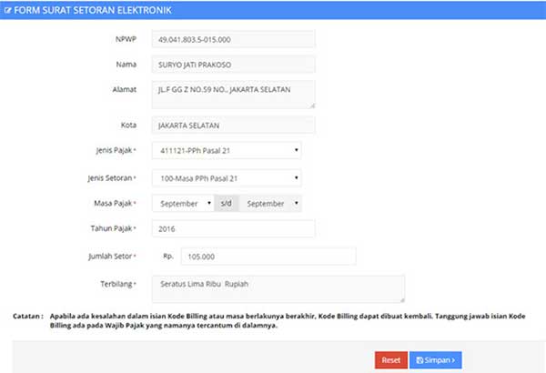 Bayar Pajak Online Melalui E-Billing Ternyata Mudah! 06 Form Surat Setoran Elektronik - Finansialku