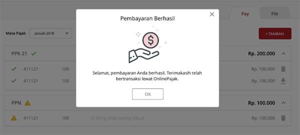 Bayar Pajak Online Melalui E-Billing Ternyata Mudah! 14 Pemberitahuan Pembayaran Berhasil - Finansialku